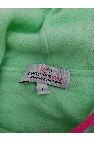 Zwillingsherz Dámská kašmírová mikina s kapucí zelená Vel. L | Zwillingsherz | obrázek 6