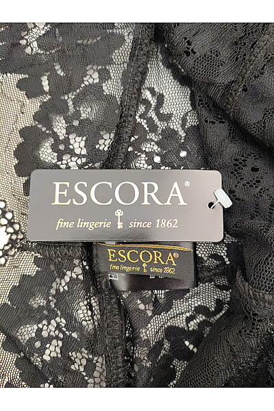 ESCORA Černé krajkové body s hlubokým výstřihem Velikost EU 40 | ESCORA | obrázek 9