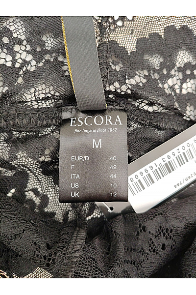 ESCORA Černé krajkové body s hlubokým výstřihem Velikost EU 40 | ESCORA | obrázek 10