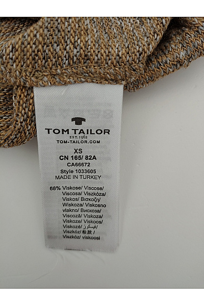 TOM TAILOR Dámský hnědý pletený pulovr s kapucí a stahováním | TOM TAILOR | obrázek 3