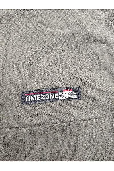 TIMEZONE Pánská khaki mikina crewneck bez potisku Velikost XL | TIMEZONE | obrázek 6