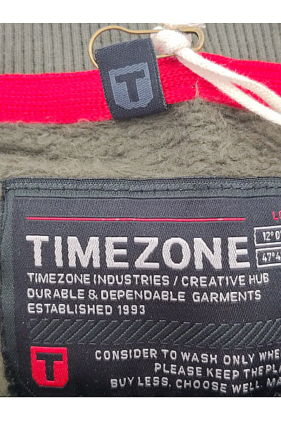 TIMEZONE Pánská khaki mikina crewneck bez potisku Velikost XL | TIMEZONE | obrázek 9