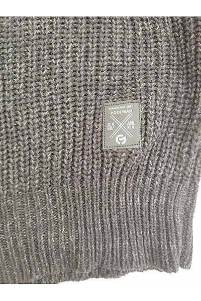 Poolman Černý pánský pletený pulovr se stojáčkem na zip Vel. XL | Poolman | obrázek 2