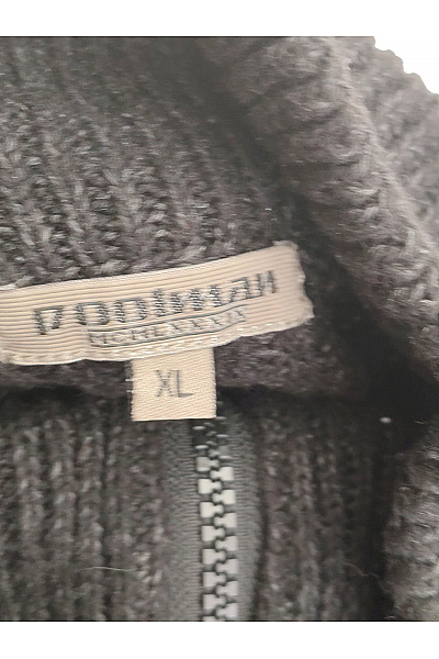 Poolman Černý pánský pletený pulovr se stojáčkem na zip Vel. XL | Poolman | obrázek 5