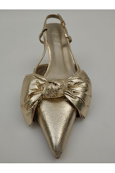 Lipsy Zlaté elegantní společenské lodičky s mašlí a volnou patou Vel. 5/38 | Lipsy | obrázek 4