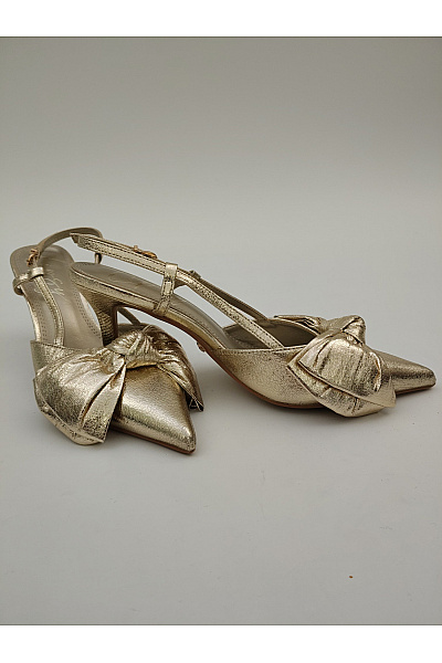 Lipsy Zlaté elegantní společenské lodičky s mašlí a volnou patou Vel. 5/38 | Lipsy | obrázek 5