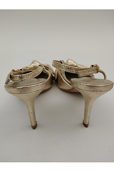 Lipsy Zlaté elegantní společenské lodičky s mašlí a volnou patou Vel. 5/38 | Lipsy | obrázek 10