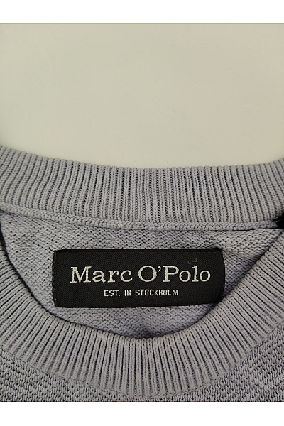 Marc O´Polo Šedý bavlněný pánský pulovr s kulatým výstřihem basic Vel. M | Marc O´Polo | obrázek 7