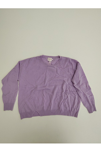 RODIER Fialový Kašmírový Pulovr Oversized Vel. M