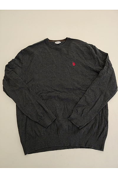 U.S.POLO ASSN. Pánský šedý bavlněný pulovr basic Velikost US Xl | U.S.POLO ASSN. | obrázek 2