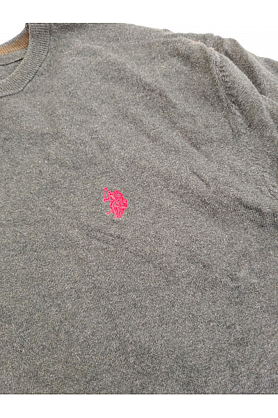 U.S.POLO ASSN. Pánský šedý bavlněný pulovr basic Velikost US Xl | U.S.POLO ASSN. | obrázek 4