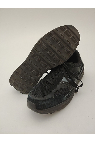 TOMMY HILFIGER Pánské tenisky Jeans Retro Runner Mesh Černé Velikost 43 | TOMMY HILFIGER | obrázek 8