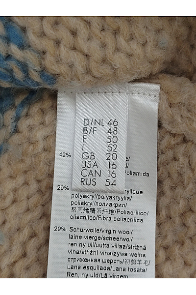 LECOMTE Dámský pruhovaný pletený pulovr se spadlými rameny Vel. DE 46 | LECOMTE | obrázek 4