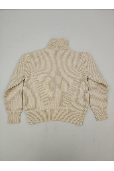 Woolrich Béžový vlněný rolák pletený žebrovaný zimní pulovr Vel. L | Woolrich | obrázek 6