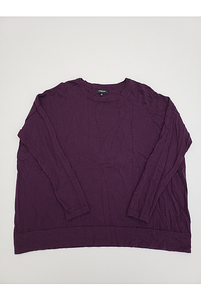 LAWRENCE GREY Fialový Vlněný Merino Pulovr Oversized Vel. 40