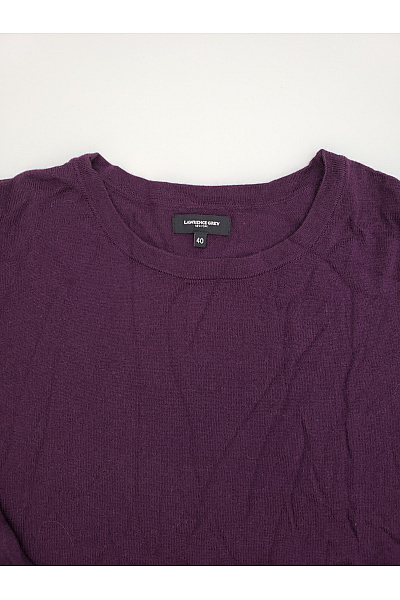 LAWRENCE GREY Fialový vlněný merino pulovr oversized Vel. 40 | LAWRENCE GREY | obrázek 3