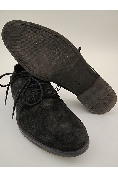Pánské černé kožené semišové šněrovací polobotky elegantní Vel. EU 42 | Unimoda | obrázek 3