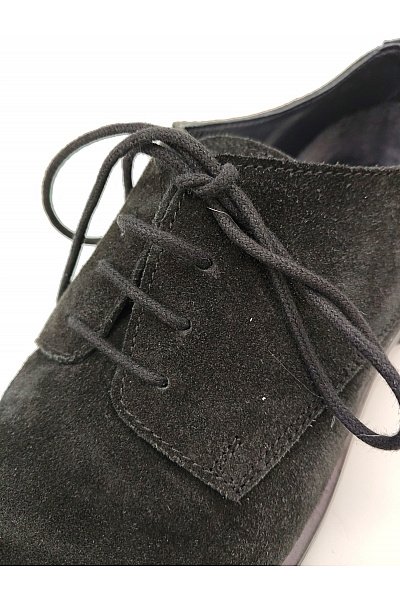 Pánské černé kožené semišové šněrovací polobotky elegantní Vel. EU 42 | Unimoda | obrázek 5