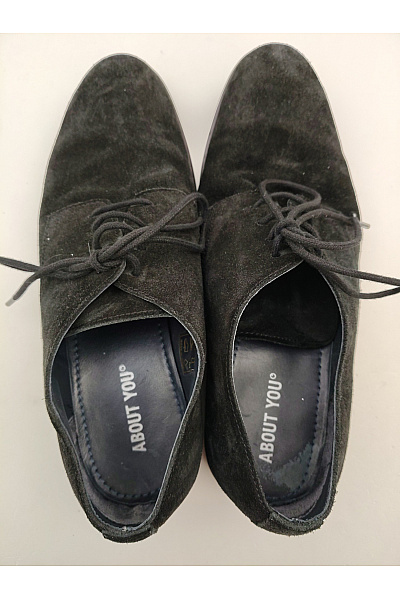 Pánské černé kožené semišové šněrovací polobotky elegantní Vel. EU 42 | Unimoda | obrázek 10