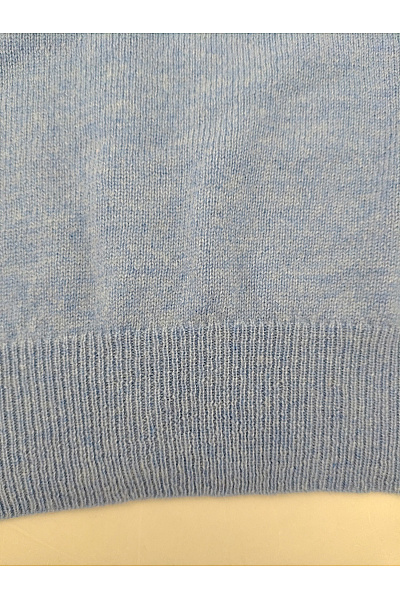 PERFECT CASHMERE Dámský modrý kašmírový pulovr basic Velikost S | PERFECT CASHMERE | obrázek 3