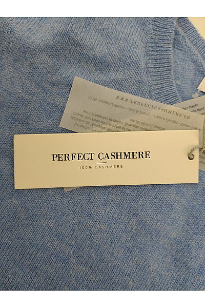 PERFECT CASHMERE Dámský modrý kašmírový pulovr basic Velikost S | PERFECT CASHMERE | obrázek 5