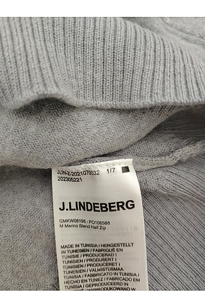 J.Lindeberg Šedý vlněný merino pulovr se stojáčkem na zip Velikost XS | J.Lindeberg | obrázek 5