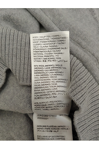 J.Lindeberg Šedý vlněný merino pulovr se stojáčkem na zip Velikost XS | J.Lindeberg | obrázek 6
