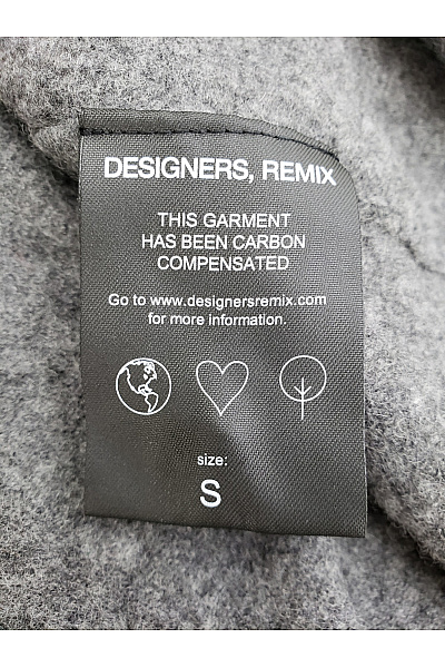 Designers Remix Šedý vlněný pulovr s límečkem na knoflíky Vel. S | Designers Remix  | obrázek 7