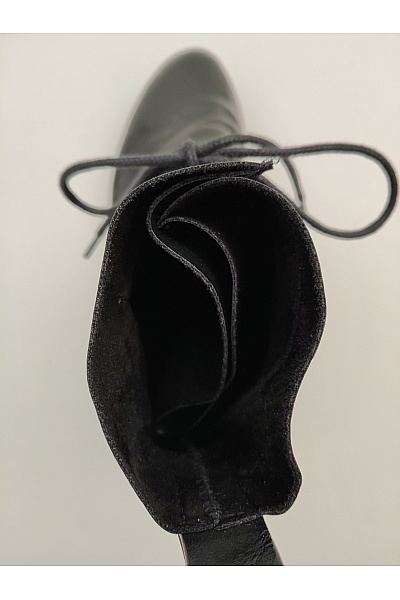 Černé kotníkové šněrovací boty s kulatou špičkou Vel. EU 41 | Unimoda | obrázek 9