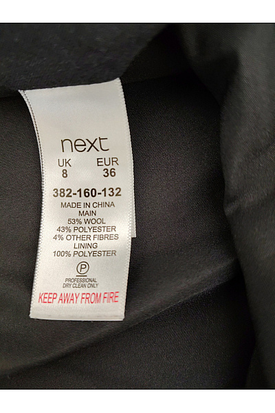 Next Černá vlněná mini sukně s cvočky Vel. UK 8 | Next | obrázek 6