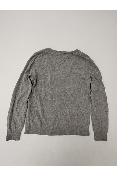GANT Šedý vlněný pulovr s výstřihem do V basic Vel. S | GANT | obrázek 9