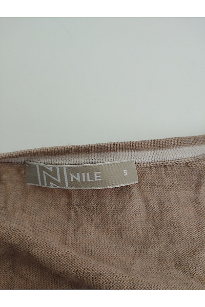 NILE Dámský vlněný kardigan na knoflíky hnědý Velikost S | NILE | obrázek 4