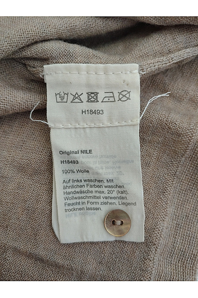 NILE Dámský vlněný kardigan na knoflíky hnědý Velikost S | NILE | obrázek 6