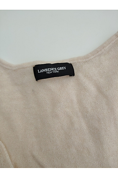 LAWRENCE GREY Béžový kašmírový pulovr s výstřihem do V basic Velikost XS | LAWRENCE GREY | obrázek 5