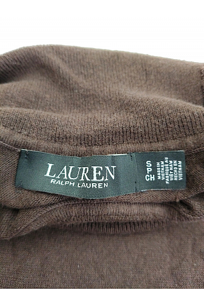 Ralph Lauren Dámské hnědé basic tričko s rolákem a dlouhým rukávem Vel. US S | Ralph Lauren | obrázek 4