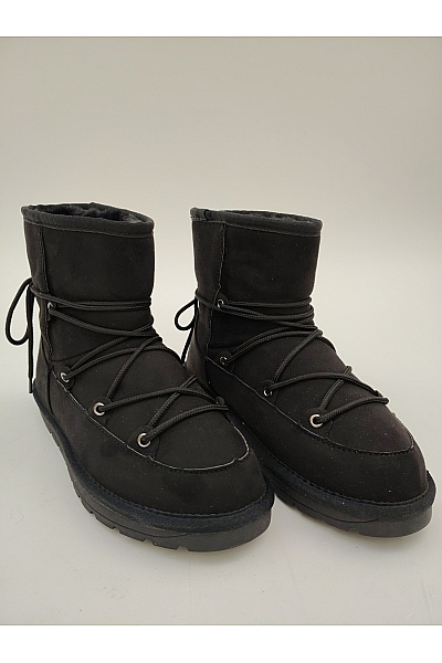 Island Boot Černé kotníkové válenky se šněrováním zimní Vel. 40 | Island Boot | obrázek 2