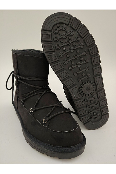 Island Boot Černé kotníkové válenky se šněrováním zimní Vel. 40 | Island Boot | obrázek 3
