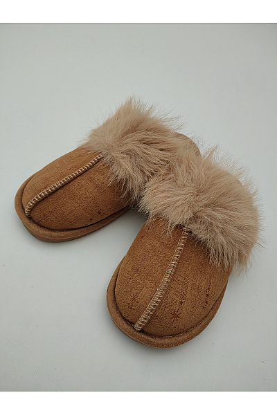 Dámské hnědé domácí pantofle s kožíškem nazouvací Velikost EU 38 | Unimoda | obrázek 3