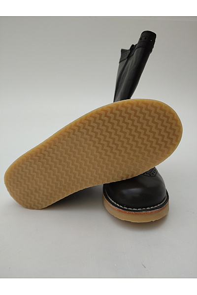 pom Dětské černé kozačky s brogue zdobením na zip Velikost 36 | pom pom | obrázek 5