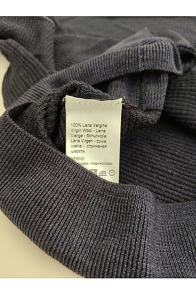 Pánský vlněný pulovr černý pletený basic Vel. M | Unimoda | obrázek 5