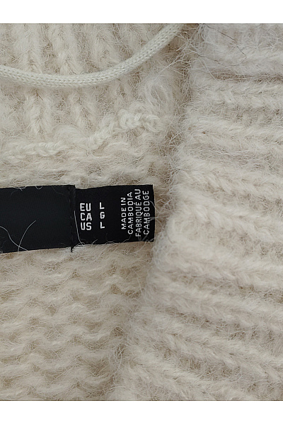 VERO MODA Béžový crop pulovr do véčka s balonovými rukávy Vel. EU L | VERO MODA | obrázek 5
