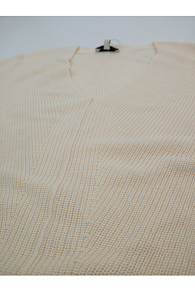 TOM TAILOR Béžový oversized pletený pulovr s výstřihem do V Vel. S | TOM TAILOR | obrázek 4