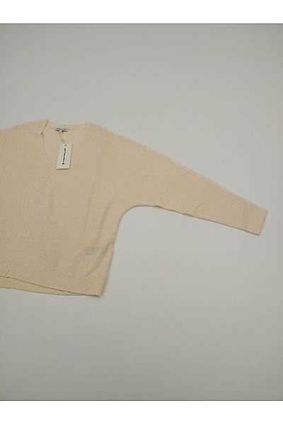 TOM TAILOR Béžový oversized pletený pulovr s výstřihem do V Vel. S | TOM TAILOR | obrázek 7