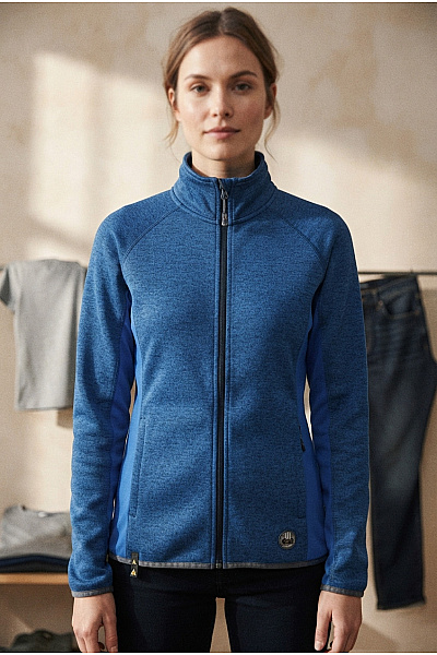 MAUL SPORTS Dámská Modrá Sportovní Mikina Na Zip Se Stojáčkem Vel. EU 40
