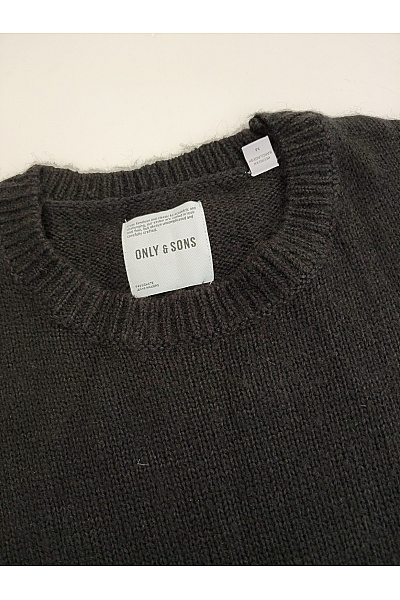 ONLY & SONS Černý pánský pletený pulovr basic Velikost M | ONLY & SONS | obrázek 4