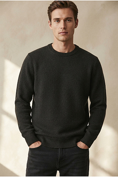 ONLY & SONS Černý Pánský Pletený Pulovr Basic Velikost M