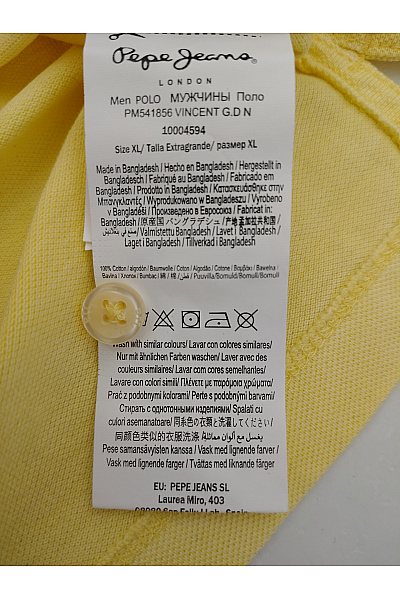 Pepe Jeans Žluté bavlněné pánské polo tričko s krátkým rukávem a knoflíky Velikost XL | Pepe Jeans | obrázek 5