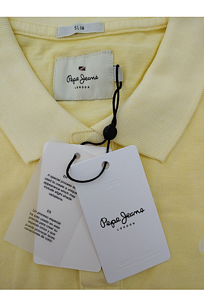 Pepe Jeans Žluté bavlněné pánské polo tričko s krátkým rukávem a knoflíky Velikost XL | Pepe Jeans | obrázek 8