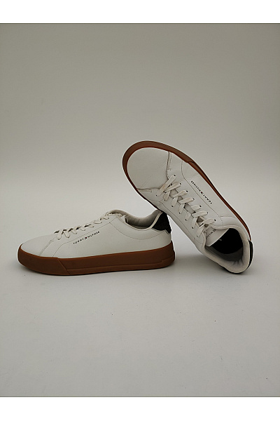 TOMMY HILFIGER Pánské tenisky TH Court Lth Detail Ess Bílé Velikost EU 44 | TOMMY HILFIGER | obrázek 7