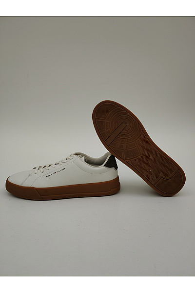 TOMMY HILFIGER Pánské tenisky TH Court Lth Detail Ess Bílé Velikost EU 44 | TOMMY HILFIGER | obrázek 8
